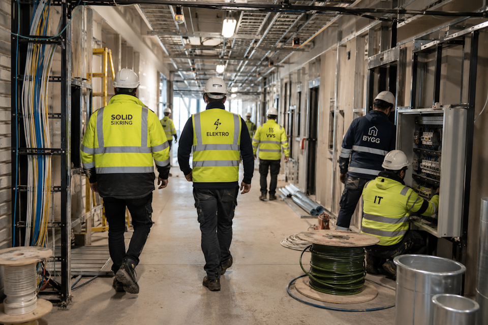 Underentreprenør på sikkerhet – vi leverer til elektroentreprenører og totalentreprenører