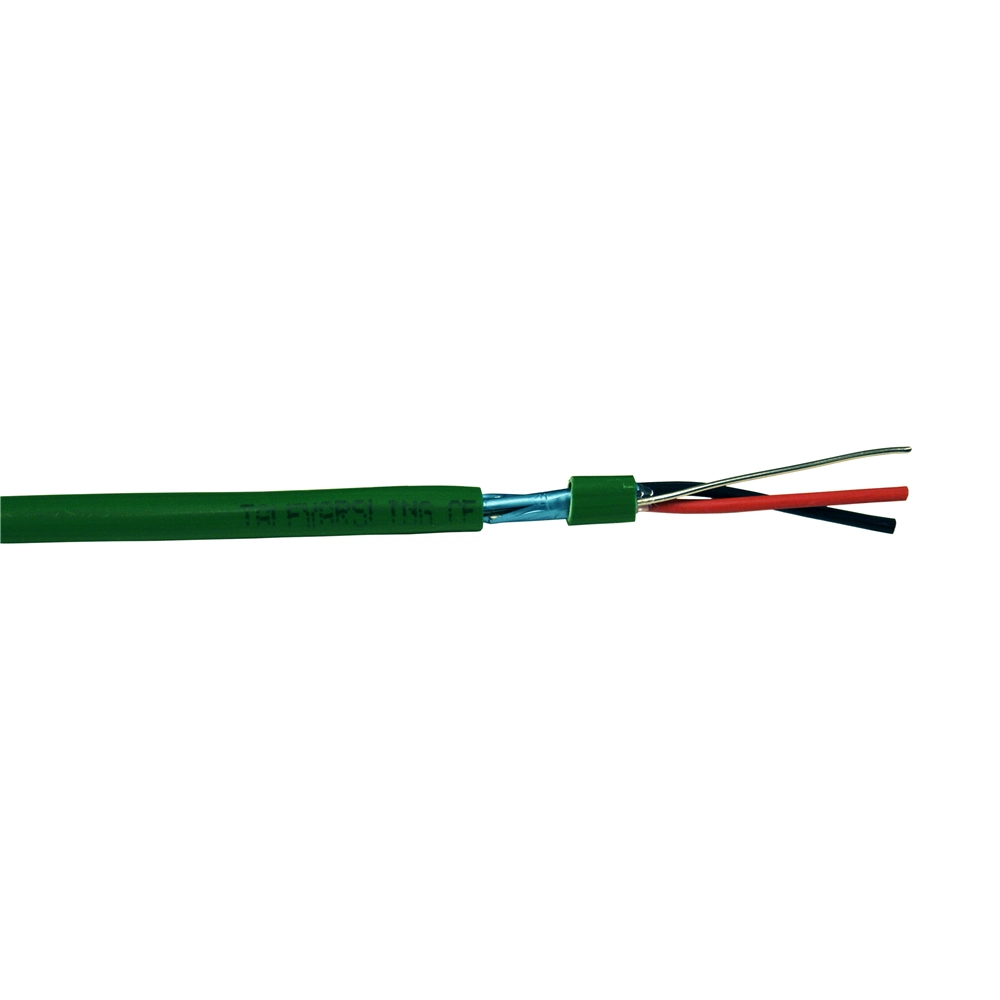 BRANNALARMKABEL 2X1MM GRØN M/J