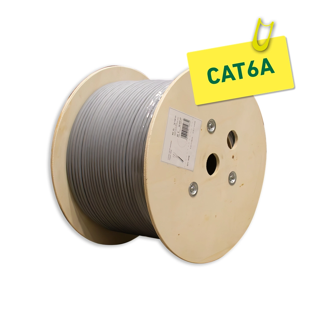 CAT6A U/FTP LSZH GRÅ 305M TROMMEL