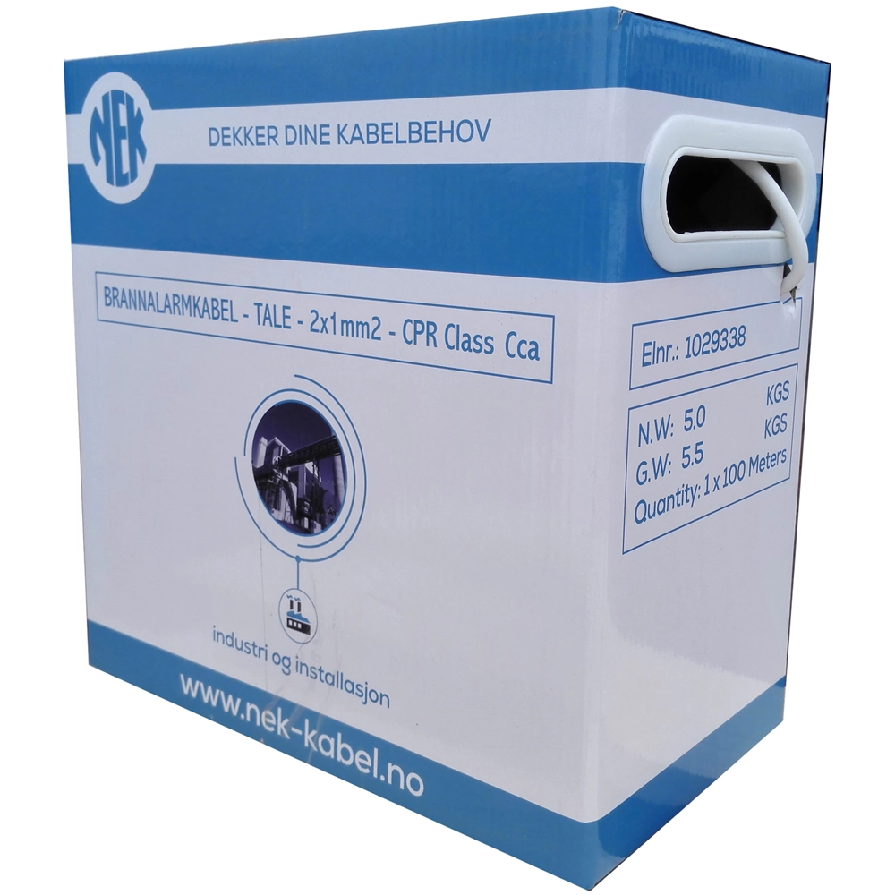 BRANNALARMKABEL REVOLVERT 2X1m 100 MTR