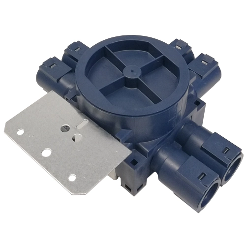 VEGGBOKS UNIVERSAL 6-LØP BLÅ 24MM M/STÅLSTENDERFESTE