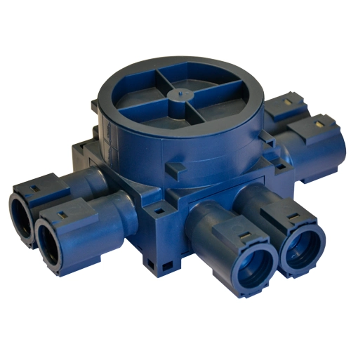 VEGGBOKS UNIVERSAL 6-LØP BLÅ 24MM/DOBBELVEGG