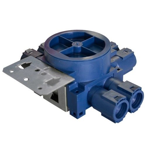 VEGGBOKS UNIVERSAL 6-LØP BLÅ 12MM M/STENDERFESTE