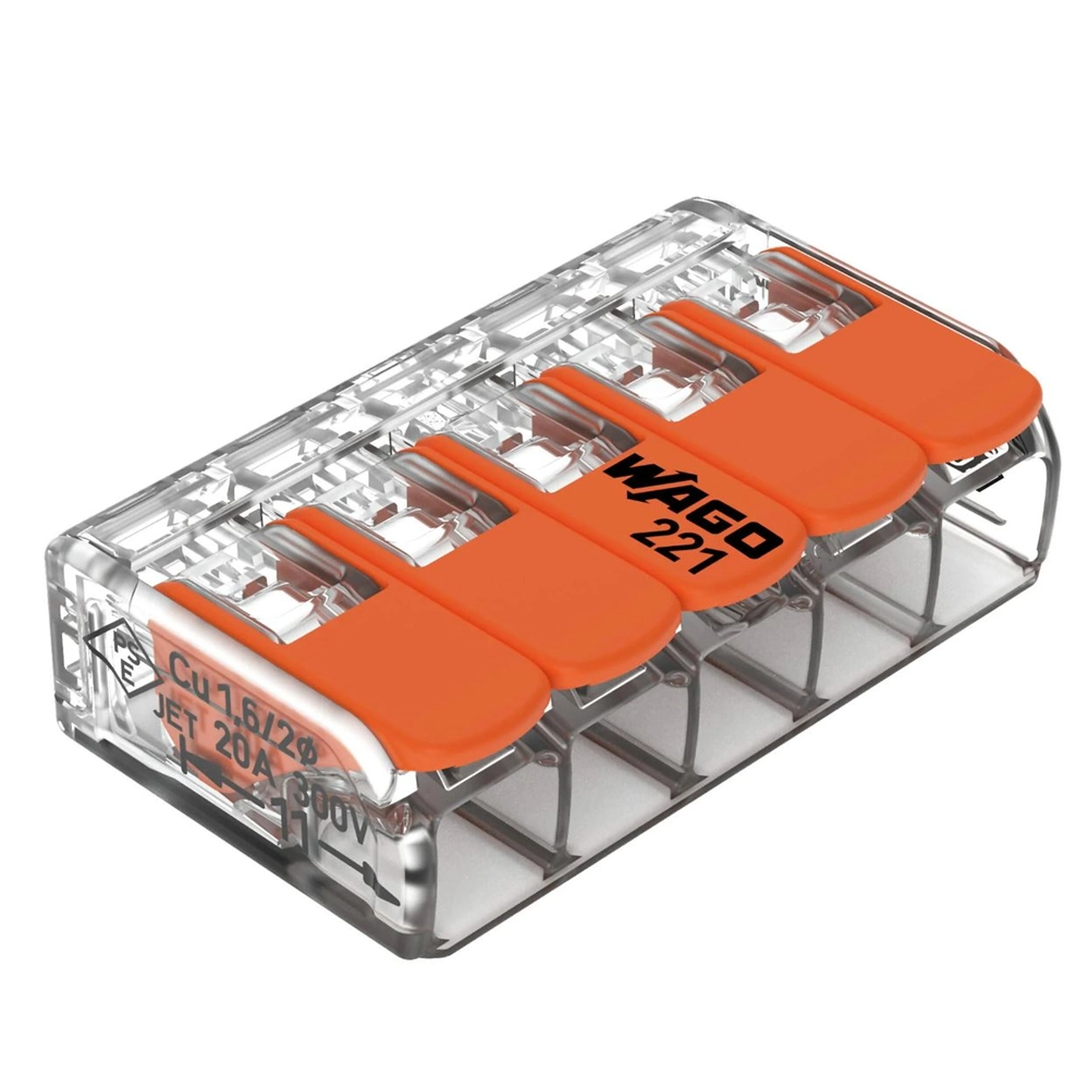 INNSTIKK WAGO S-221 5X0,14-4MM SERIE 221 ÅPNINGSBAR