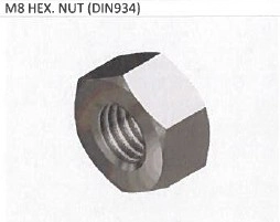 M8 FLENSMUTTER (DIN934)
