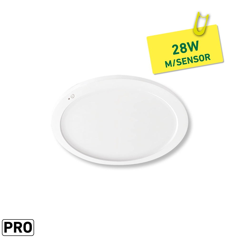 ETLED FLAT PRO 28W HVIT M/PIR