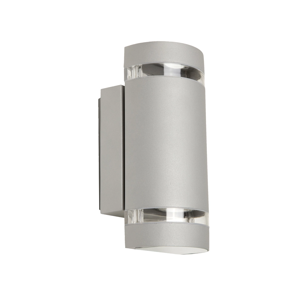 VEGGLAMPE FOCUS OPP/NED ALU IP44 GU10 MAX 2X50W