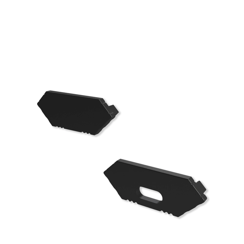 ETLED STRIP ENDEKAPPE HJ. SORT HJØRNE 5 M/HULL, 5 U/HULL PC