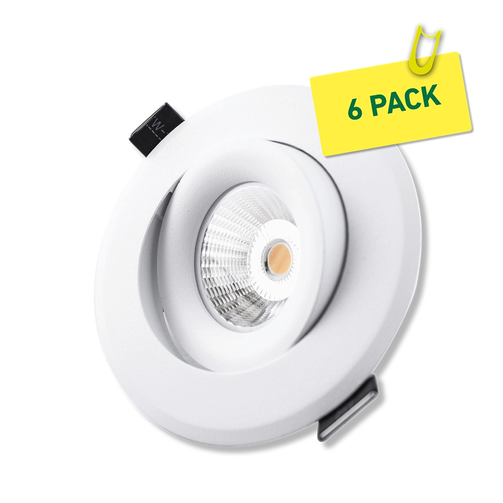 ETLED GLOW 2700K MATT HVIT 8,5W IP44  6 STK I PAKKE