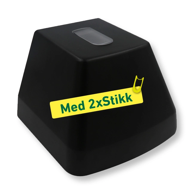 ETLED FROST SORT M/2xUTTAK VEGGLAMPE 2xGU10 IP44