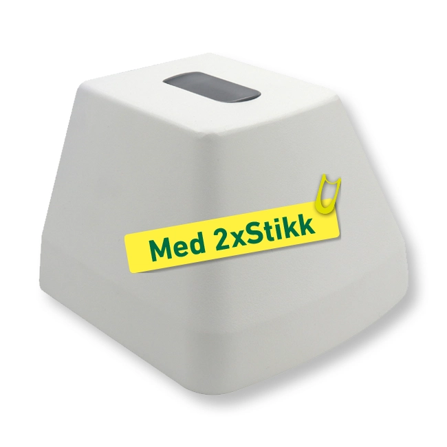 ETLED FROST HVIT M/2xUTTAK VEGGLAMPE 2XGU10 IP44