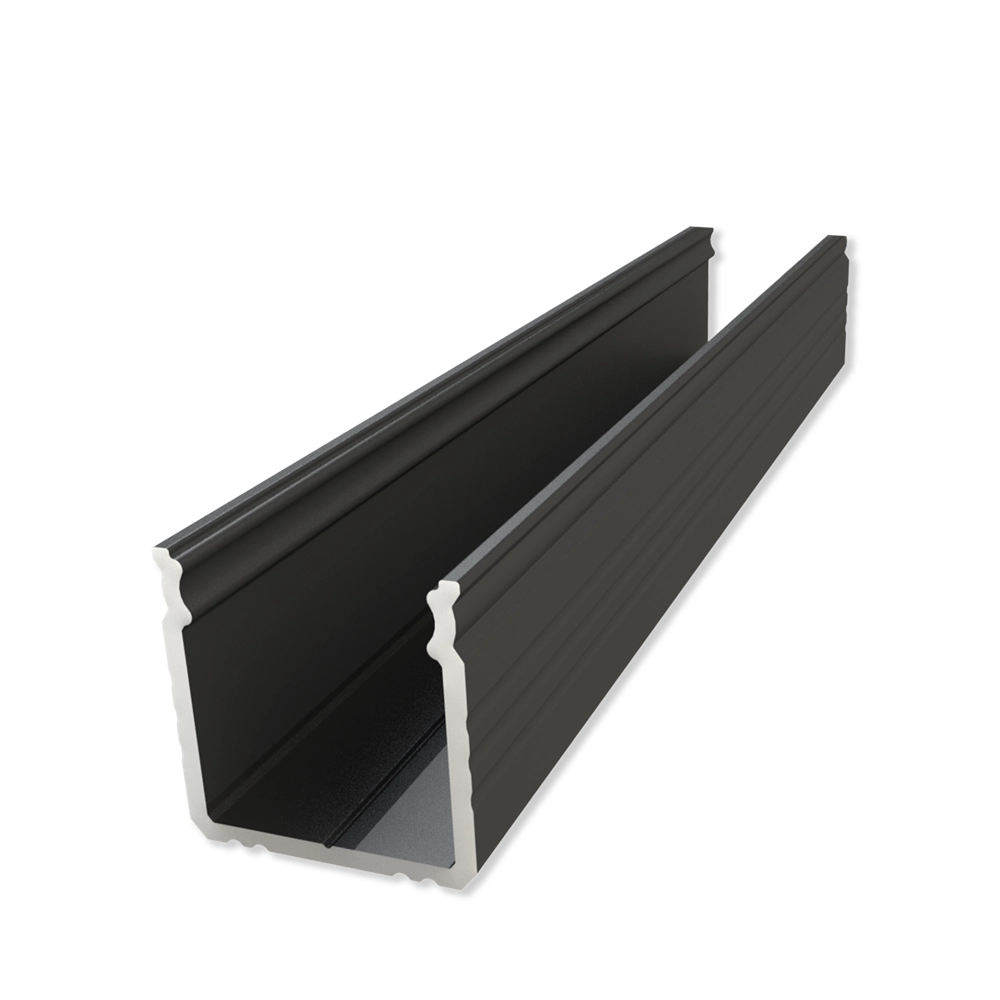 ETLED STRIP PROFIL HØY SORT PÅVEGG H:16MM L:2020MM