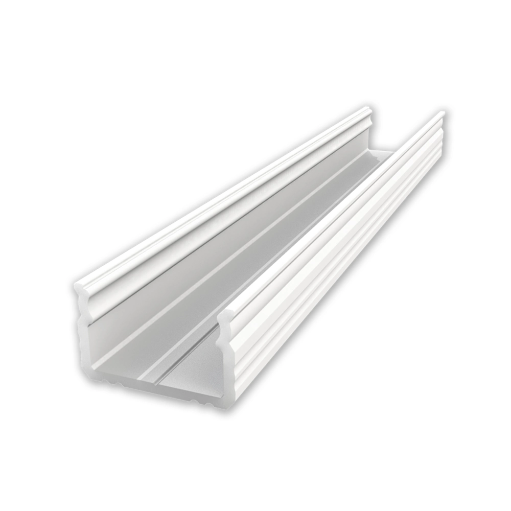 ETLED STRIP PROFIL LAV HVIT PÅVEGG H:10MM L:2020MM