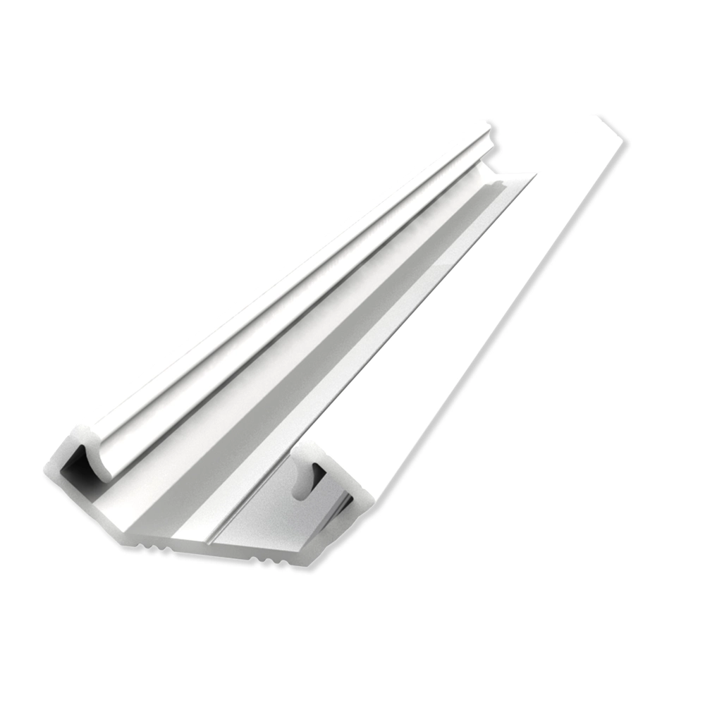 ETLED STRIP HJØRNEPROFIL HVIT PÅV.  45° H:9MM B:16MM L2020MM