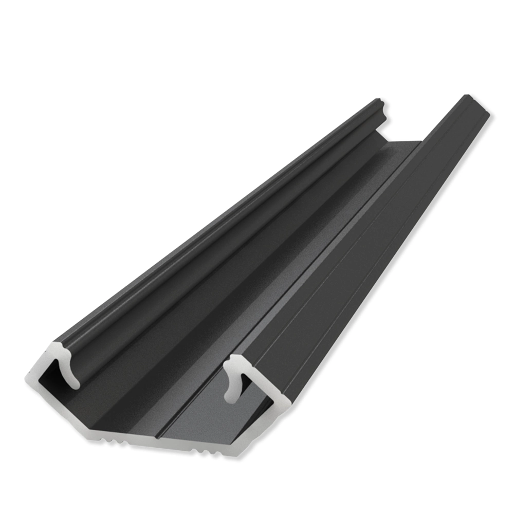 ETLED STRIP HJØRNEPROFIL SORT PÅV.  45° H:9MM B:16MM L2020MM
