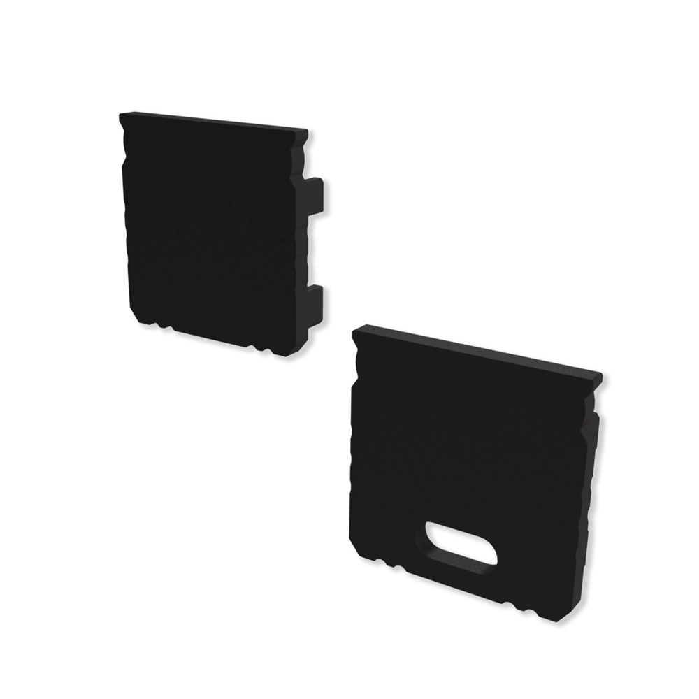 ETLED STRIP ENDEKAPPE H. SORT 5 M/HULL, 5 U/HULL PC HØY