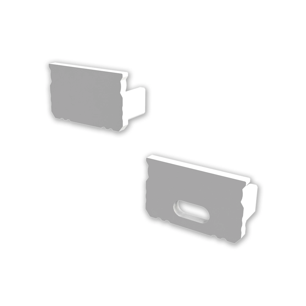 ETLED STRIP ENDEKAPPE L. HVIT 5 M/HULL, 5 U/HULL PC LAV