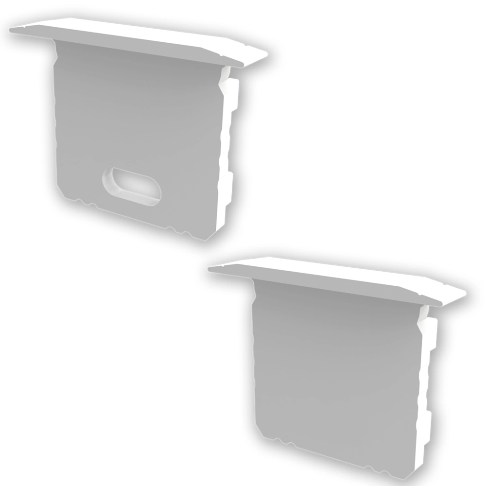 ETLED STRIP ENDEKAPPE HØY HVIT INNFELT 5 M/HULL, 5 U/HULL PC