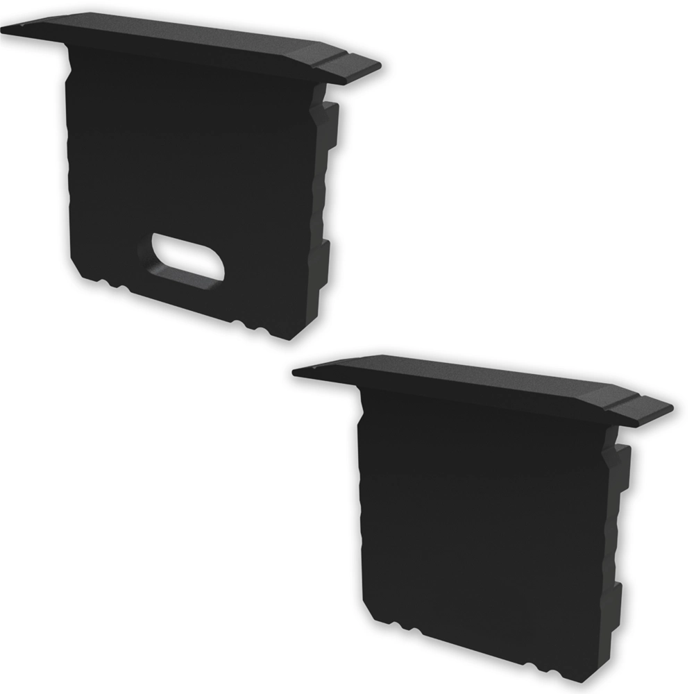 ETLED STRIP ENDEKAPPE HØY SORT INNFELT 5 M/HULL, 5 U/HULL PC