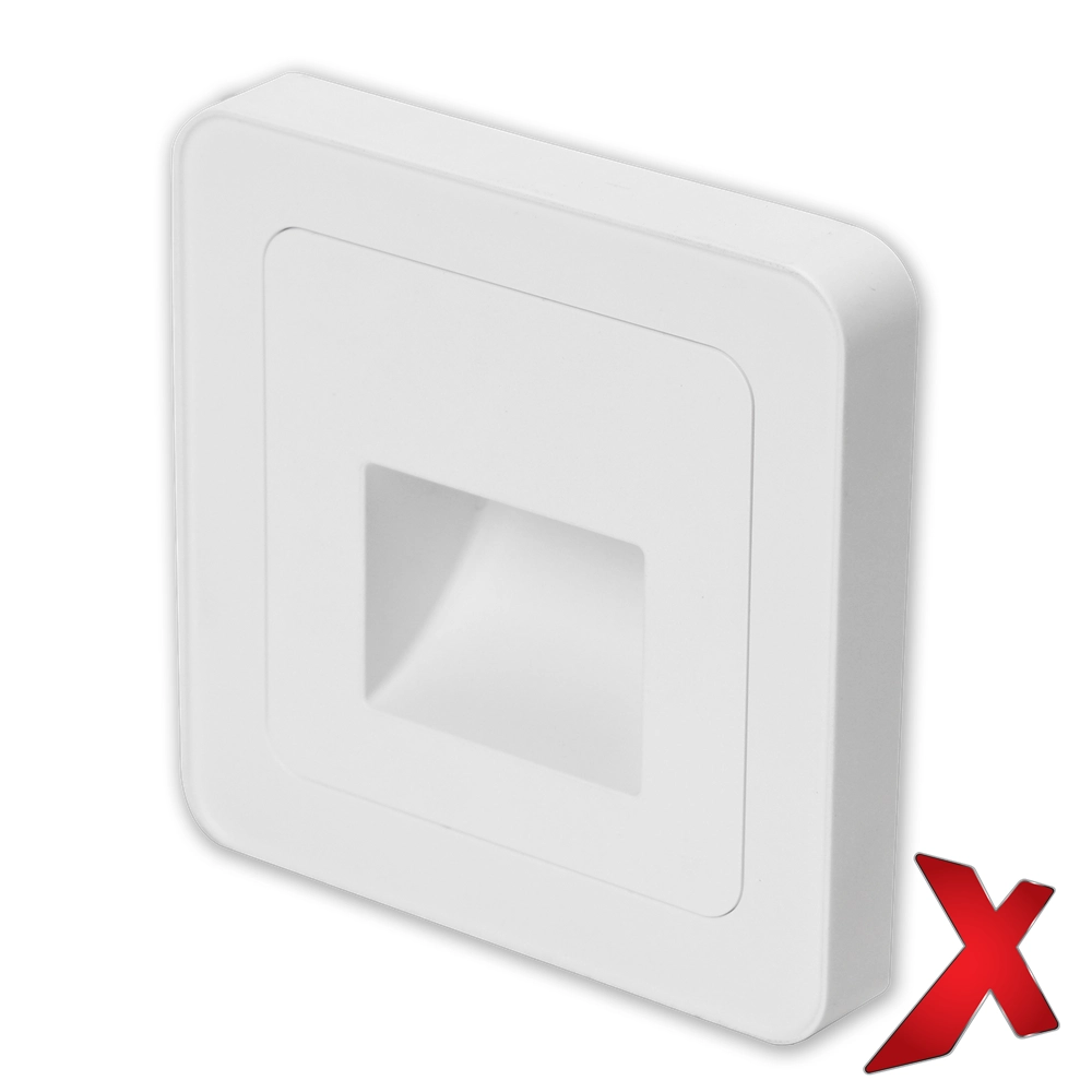 X.ETLED SQUARE 1,1W 2700K HVIT DOWNLIGHT FOR VEGG