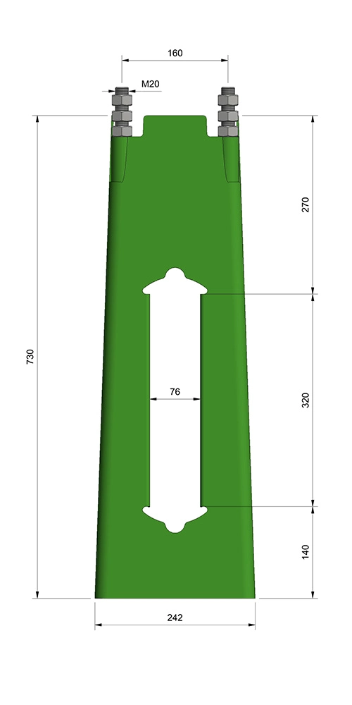 PARKFUNDAMENT CC160mm H=750mm