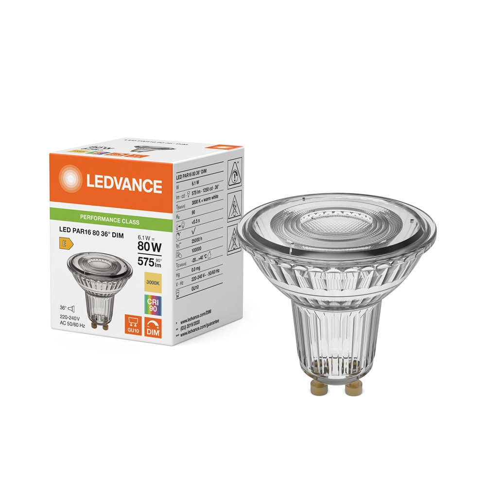 LED PÆRE GU10 6,1W/930 DIMBAR 3000K 575LM