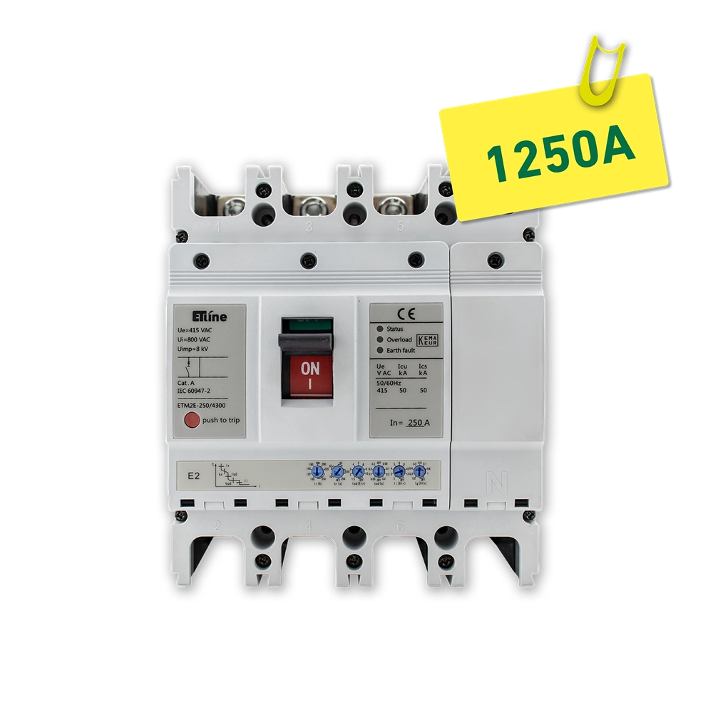 ETLINE EFF.BRYTER 4P 1600/1250 ELEKTRONISK 50KA ETM2E