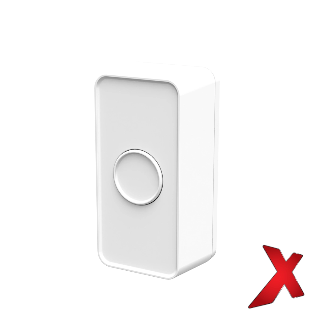 X.RINGEKNAPP HVIT IP44 8-250V