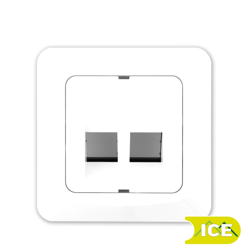 DATA DEKSEL 2xRJ45 SKRÅ SCALA ICE SORT BAKSTYKKE