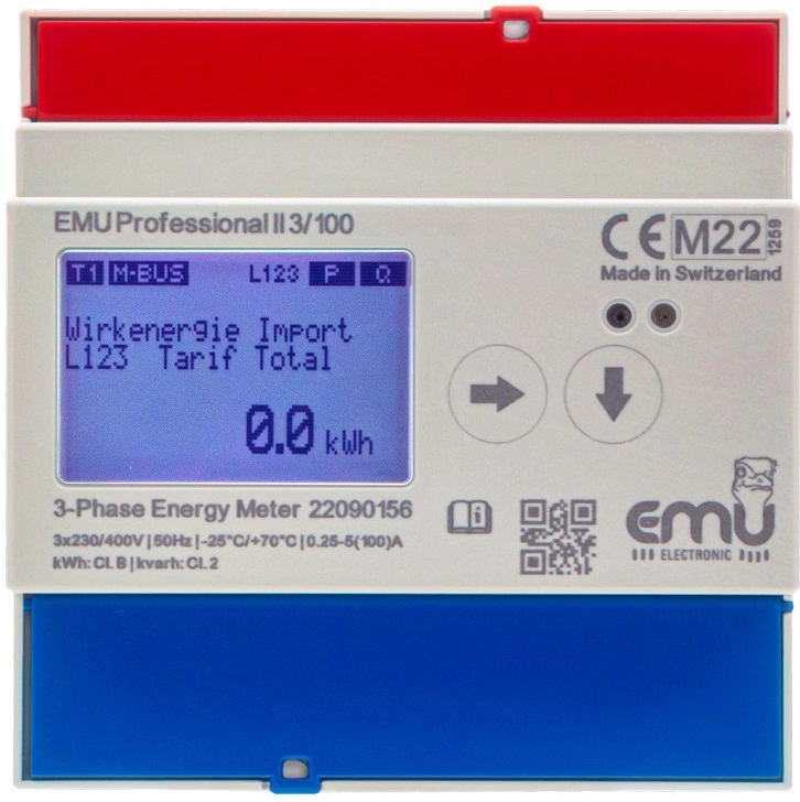 TREFASE MODULÆRMÅLER 100A 5MOD S0 PULSUTGANG